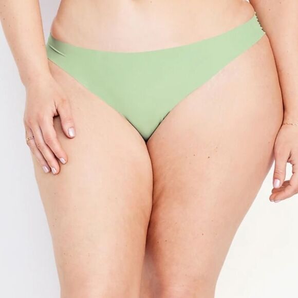 Old navy 2x size Light Green Seamless Thong Low-Rise No-Show panty womens soft - Picture 4 of 10
